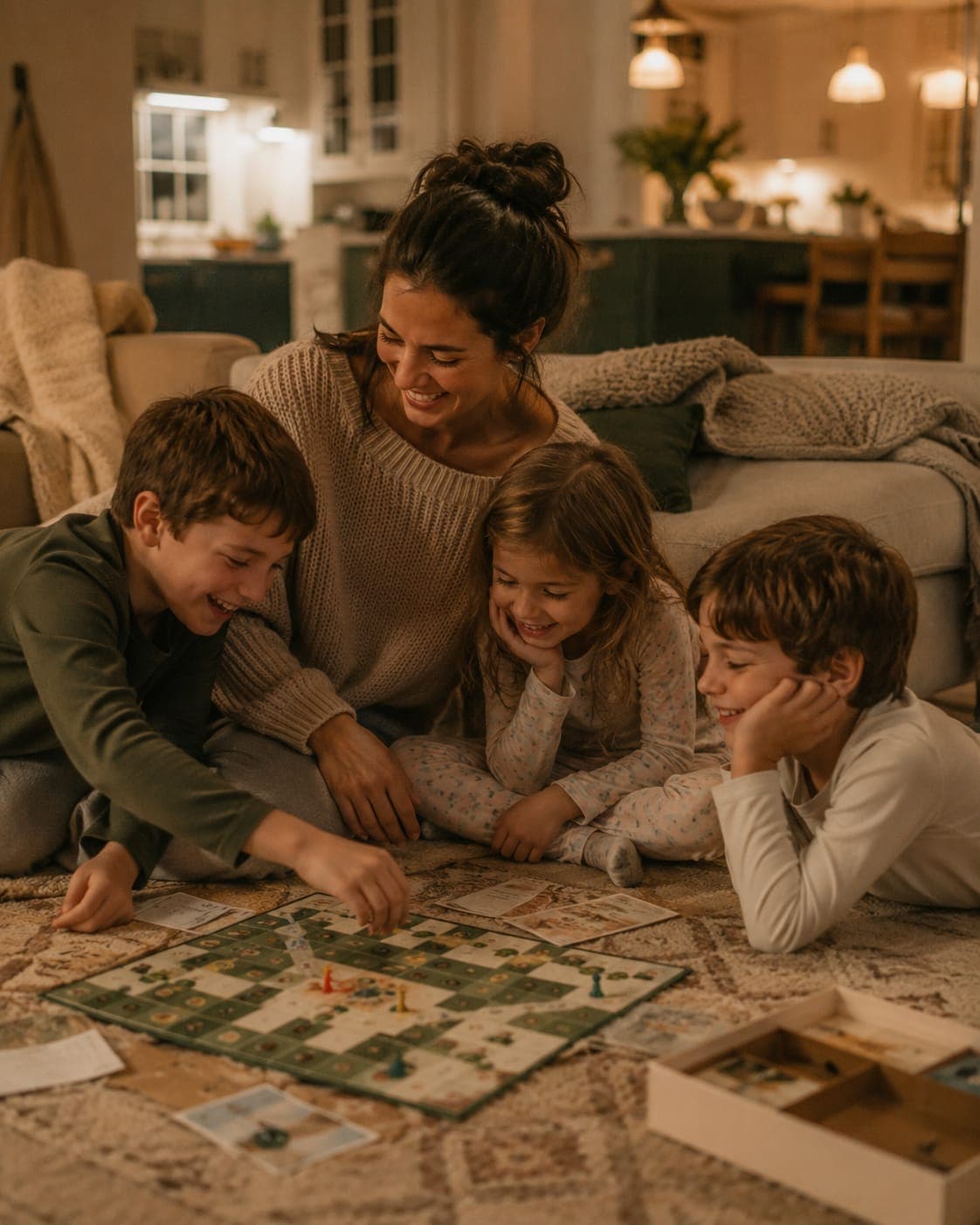 Parents and kids enjoying freed-up time together